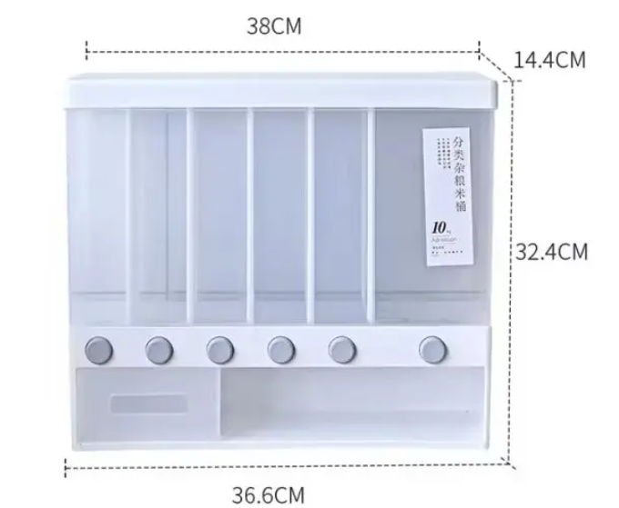 Rice Dispenser Dry Food Dispenser Kitchen Storage Kitchen Rack